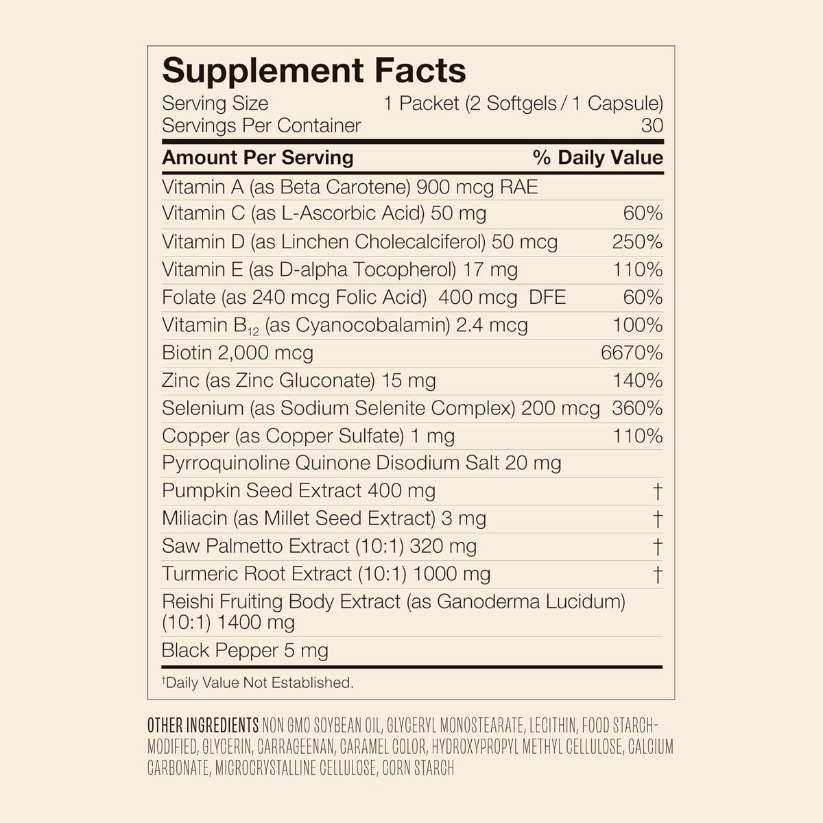 VEGAMOUR GRO+ Advanced Hair Growth and Density Supplement Refill