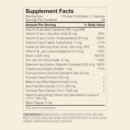 VEGAMOUR GRO+ Advanced Hair Growth and Density Supplement Refill