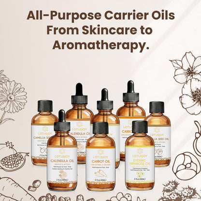 LOTUSJOY Fenugreek Oil, Organic & Unrefined, Multi-Purpose for Skin Hair Nails, 2 fl oz (60mL)