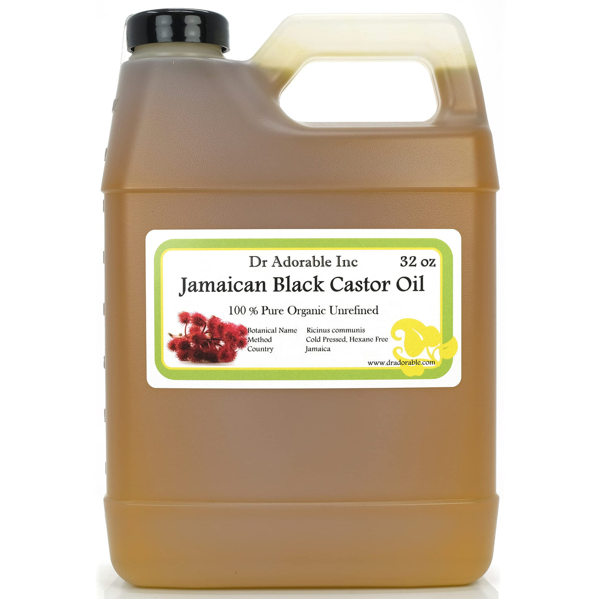 Dr Adorable - 32 oz - Jamaican Black Castor Oil - Pure Natural Organic Strengthen Grow & Restore Hair Care