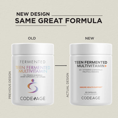 Codeage Teen’s Daily Multivitamin Supplement, 25+ Vitamins & Minerals for Teenage Boys & Girls