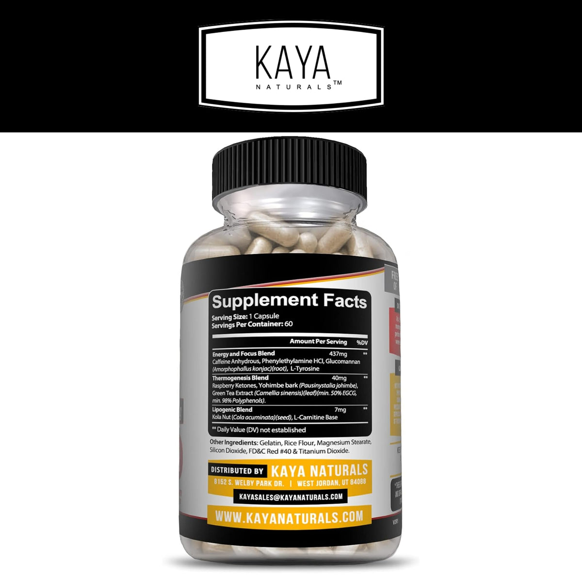Kaya Naturals Oxy Burn - Weight Loss Pills for Women & Men - Appetite Suppressant