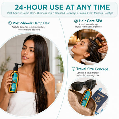 Moroccan Argan Oil, Hair Oil for Frizzy Hair, Morroccan Hair Care Oil Natural Serum Help Split Ends Dry Scalp Hair Care Products Strengthen Dry Damaged Curly Long Curly Hair Treatment Heat Protectant