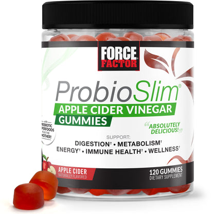 Force Factor ProbioSlim Apple Cider Vinegar Gummies with Organic, LactoSpore & Better