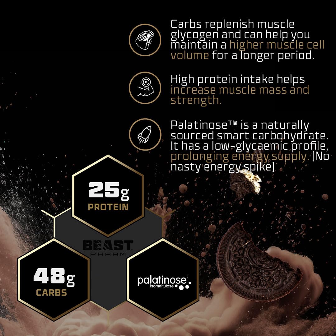 Beast Pharm - Recover Whey Protein Powder - 2.4kg/30 Servings - Cookies & Cream