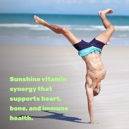 DEAL SUPPLEMENT Vitamin D3 2,000 IU + K2 MK7 50mcg Softgels - 2-in-1 Complex with Virgin Coconut Oil - Supports Heart, Bone, Teeth & Immune Health - Easy to Swallow