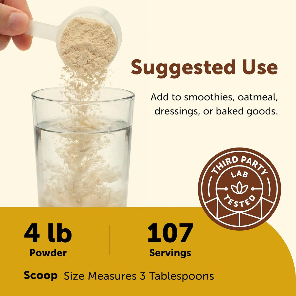 Micro Ingredients Pure Peanut Butter Powder, 4 lb - Made from Fresh Roasted Peanuts - No Added Sugar or Salt - 10g Plant-Based Protein 10% DV, 88% Less Fat - 107 Servings - Non GMO