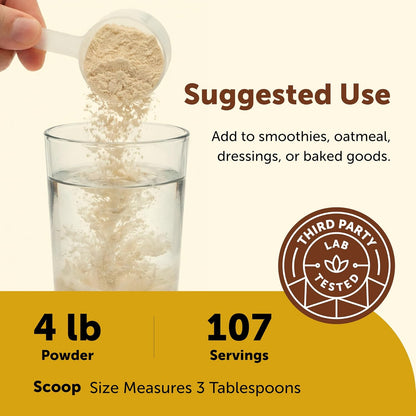 Micro Ingredients Pure Peanut Butter Powder, 4 lb - Made from Fresh Roasted Peanuts - No Added Sugar or Salt - 10g Plant-Based Protein 10% DV, 88% Less Fat - 107 Servings - Non GMO