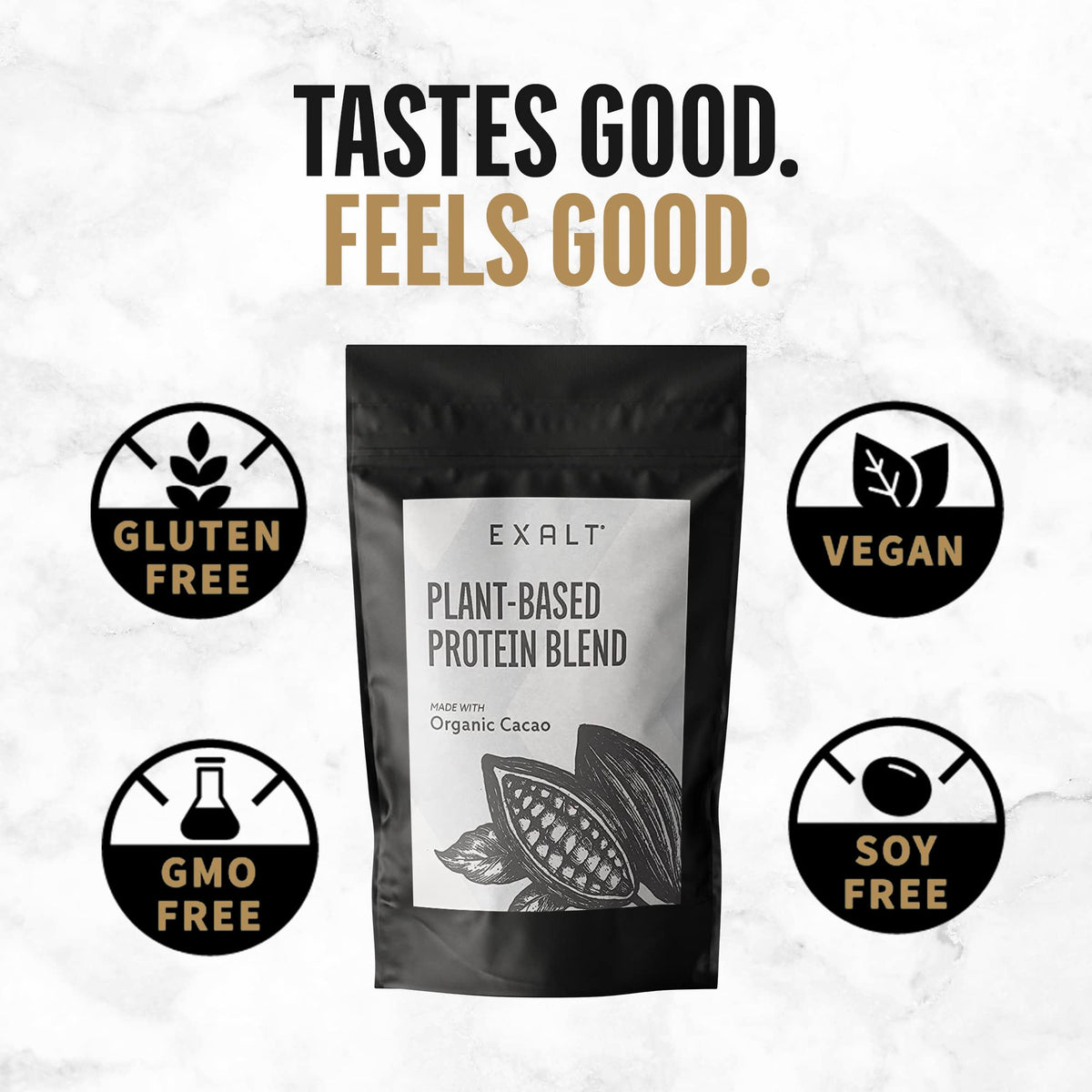 EXALT Vegan Protein Powder - 100% Plant-Based - Gluten Free - Keto Friendly