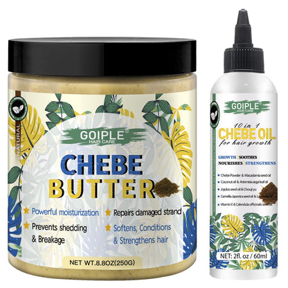 Chebe Hair Growth Oil and Butter for Deep Moisturization - All Hair Types, Men and Women