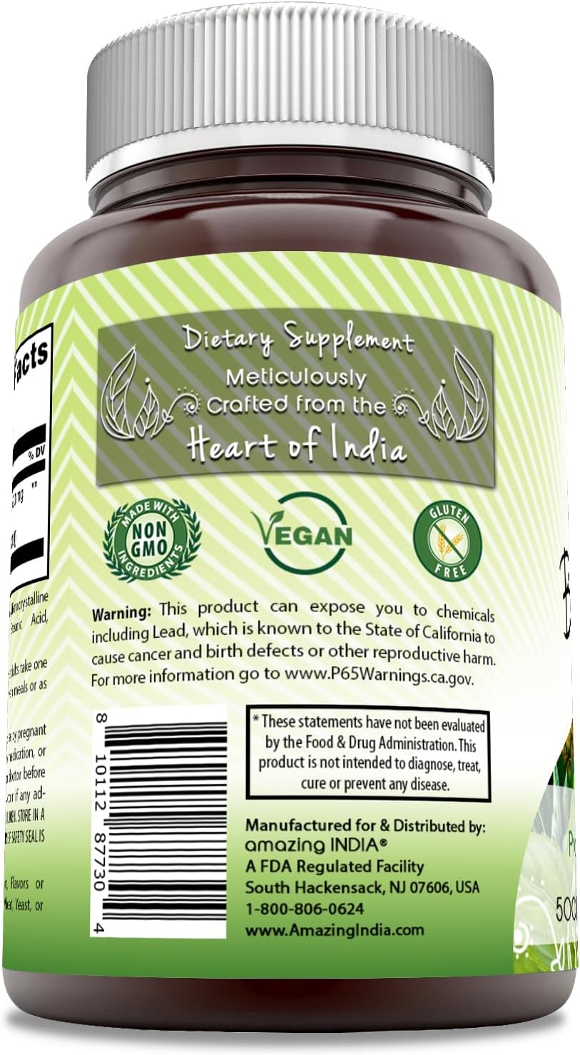 Amazing India Bromelain Supplement - 500 Mg per Serving - 120 Tablets - Non-GMO - Free - Made in USA
