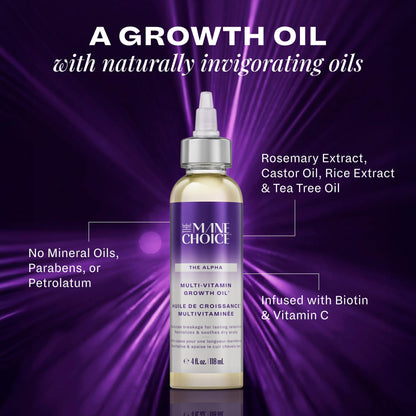 The Mane Choice Alpha Multi-Vitamin Scalp Hair Growth Oil, 4 Fl Oz, Nourishing Scalp Oil with Biotin, Vitamin C,Rosemary, Rice Extract,Jojoba,Tea Tree & Castor_Oil,Lightweight & Non-Greasy (Pack of 6)