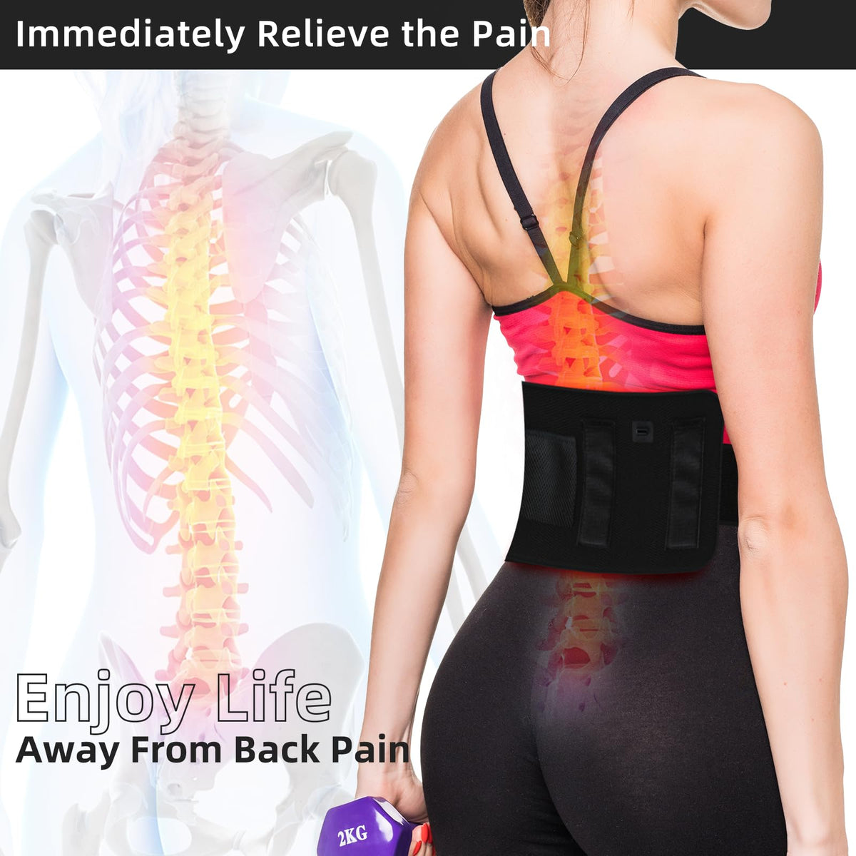 Red Light Therapy Belt, Infrared Light Therapy Wrap, 384PCS Red Light &Infrared Light