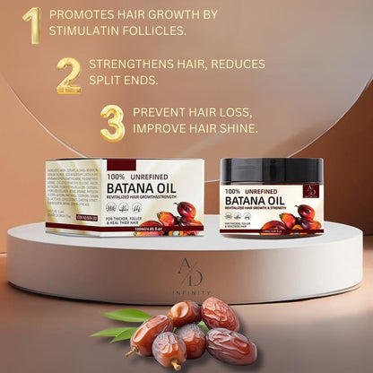 100% Unrefined Raw Batana Oil for Hair Growth Dr. Sebi Organic Pure from Honduras with Keratin, Coffee Extract & Other Ingredients to Enhance Efficacy for Thicker, Strength - Botana Oil 4oz