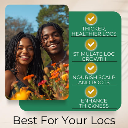 Lion Locs Growth & Scalp Oil for Locs, Braids & Natural Hair - Promotes Healthy Growth, Hydration & Scalp Comfort - Lightweight, Vegan (4oz)