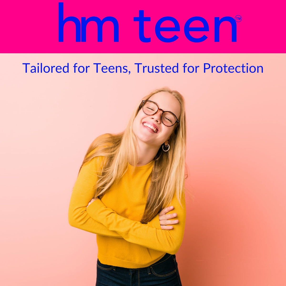 HM Teen - Pads for Teens - 100% Organic Cotton Pad Topsheet - Non Toxic Teen Pads with Wings