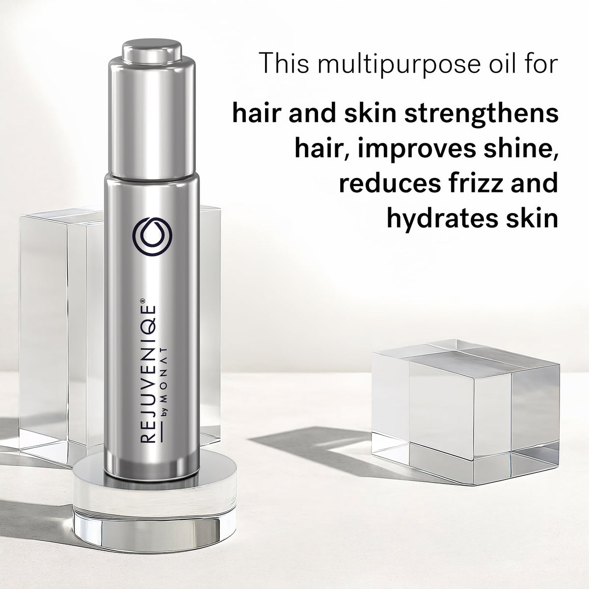 MONAT REJUVENIQE Oil - Multipurpose Hair & Skin Treatment - 13+ Natural Plant and Essential Oils - Hydrates, Strengthens, Reduces Frizz, Boosts Shine, and Provides Intense Hydration - 30ml (1.0 fl oz)