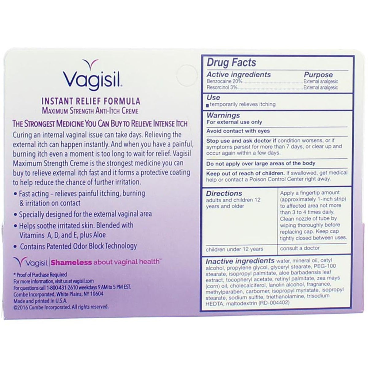 Vagisil Maximum Strength Anti-Itch Creme 1 oz (Pack of 9)
