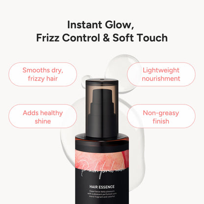 BANANAL 2-in-1 Hair Serum & Perfume Oil - Korean Hair Care, Moroccan Argan Oil & 12 Amino Acids for Dry Damaged Hair, Anti-Frizz Glass Hair Shine, Paraben-Free, Peach Floral Musk, 3.38 fl oz
