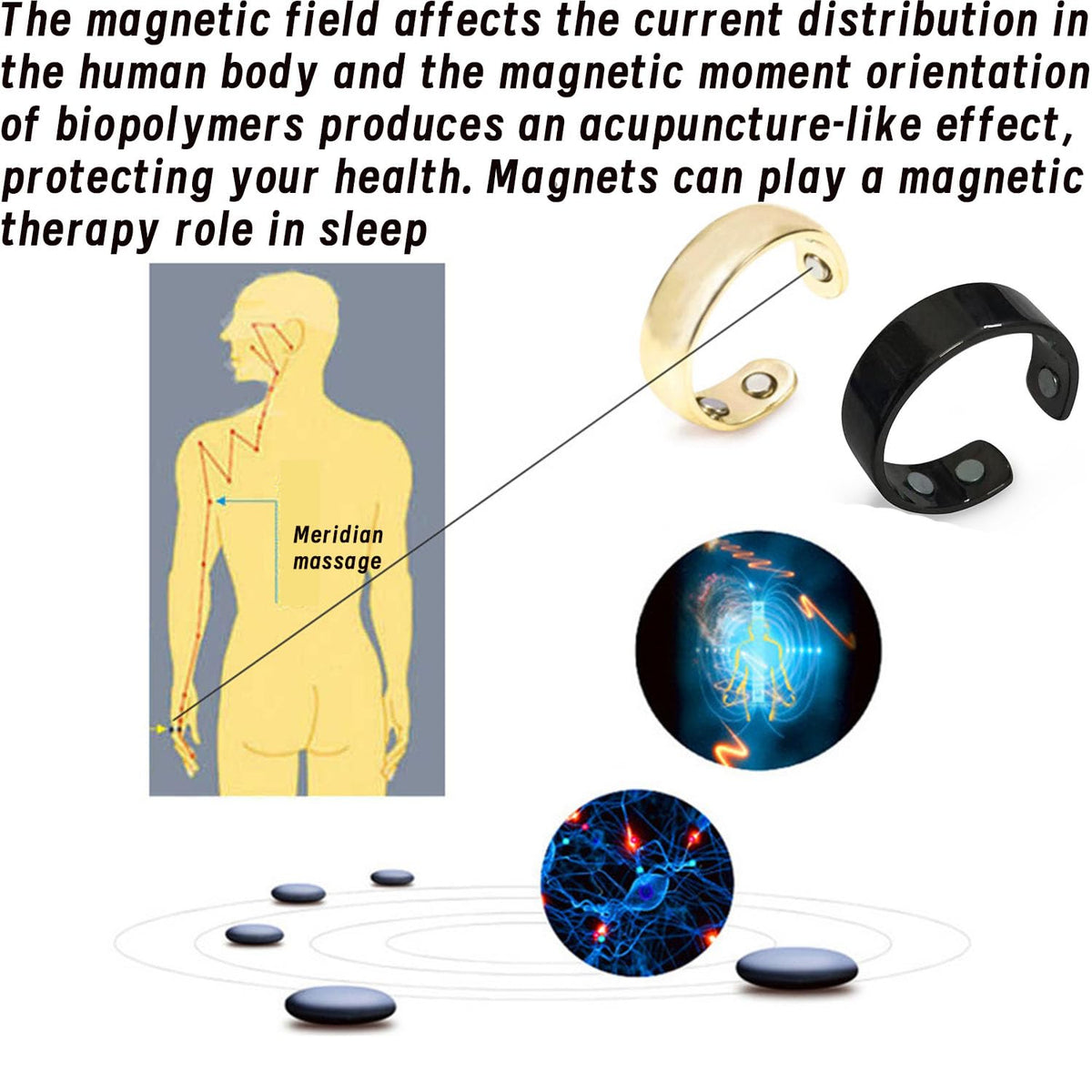 HVZZ Calmi Ring, Olux Rings for Women, Calmi Magnetic Ring for Lymphatic Drainage Arthritis Pain Relief