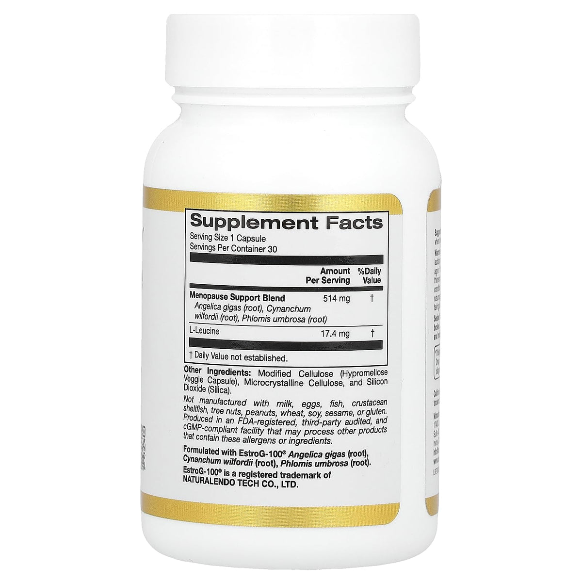 California Gold Nutrition Menopause Support, 30 Veggie Capsules