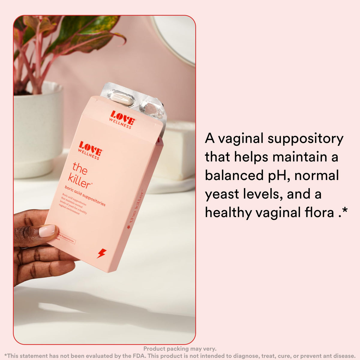 Love Wellness Good Girl Probiotics & The Killer - Vaginal pH Balance Supplement & Boric Acid Suppositories