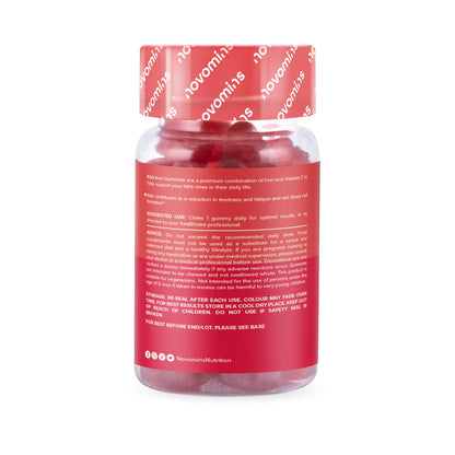 Kids Iron Gummies - Iron Supplement for Kids - Energy & Immune System - Vegan