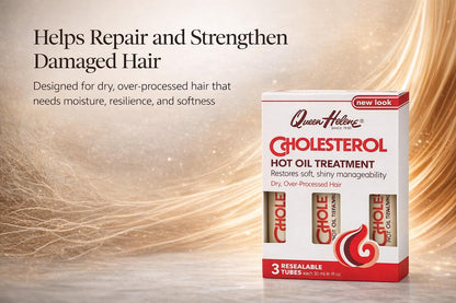Queen Helene Cholesterol Hot Oil Treatment in Resealable Tubes, 3-1 fl oz (29.57 ml) tubes