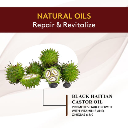 OKAY Pure Naturals Black Haitian Castor Oil - Castor Oil for Hair Growth for Men & Women, Moisture for Skin, Scalp, Eyelashes, Eyebrows - 4 oz Glass Bottle (Pack of 2)