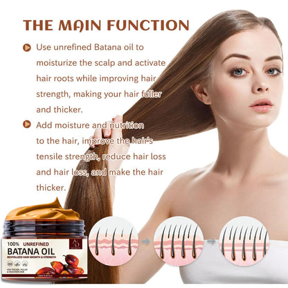 100% Unrefined Raw Batana Oil for Hair Growth Dr. Sebi Organic Pure from Honduras with Keratin, Coffee Extract & Other Ingredients to Enhance Efficacy for Thicker, Strength - Botana Oil 4oz