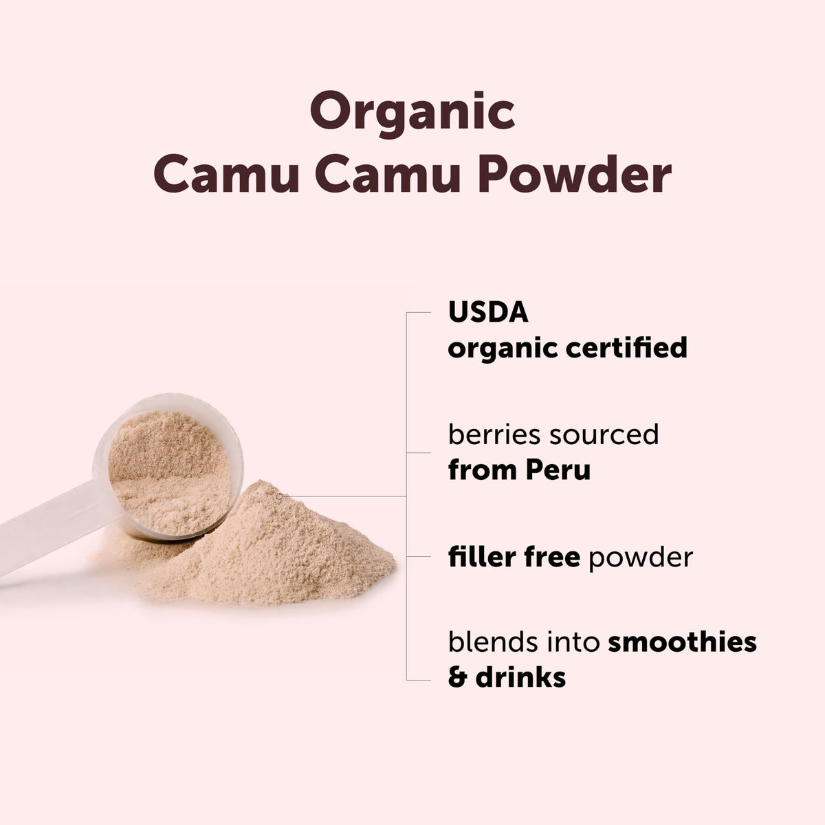 Micro Ingredients Organic Camu Camu Powder, 12 oz - Freshly Harvested Berry - Source of Naturally Occurring Vitamin C - Non-GMO, Vegan Friendly