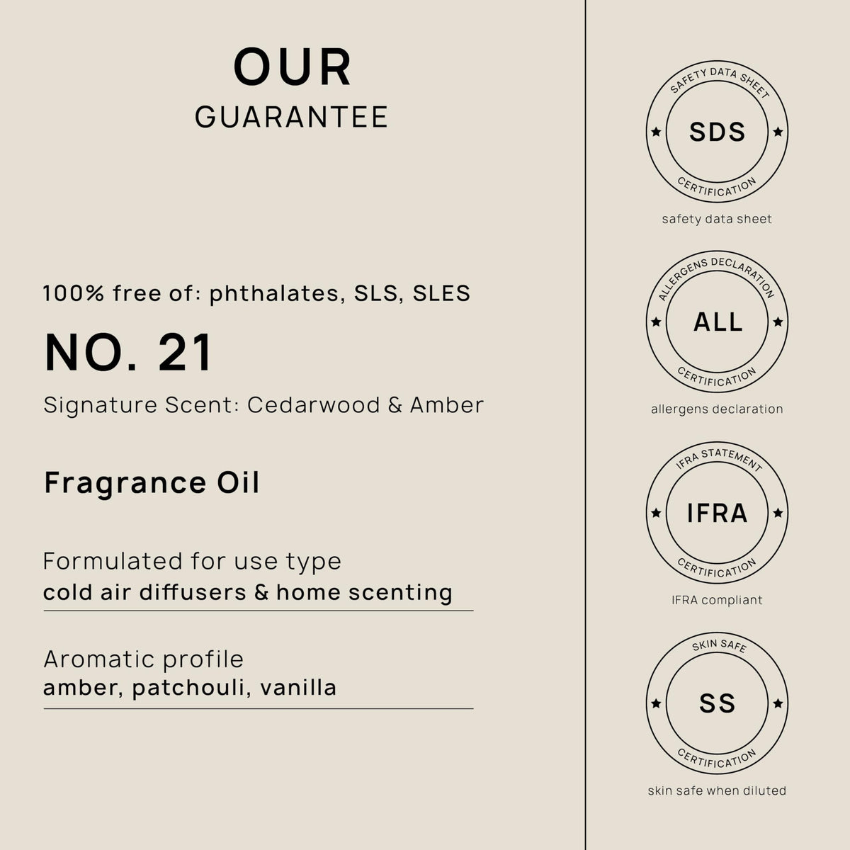 VINEVIDA [4 Fl Oz] Cedarwood & Amber Fragrance Oil for Cold Air Diffusers, Essential Oils