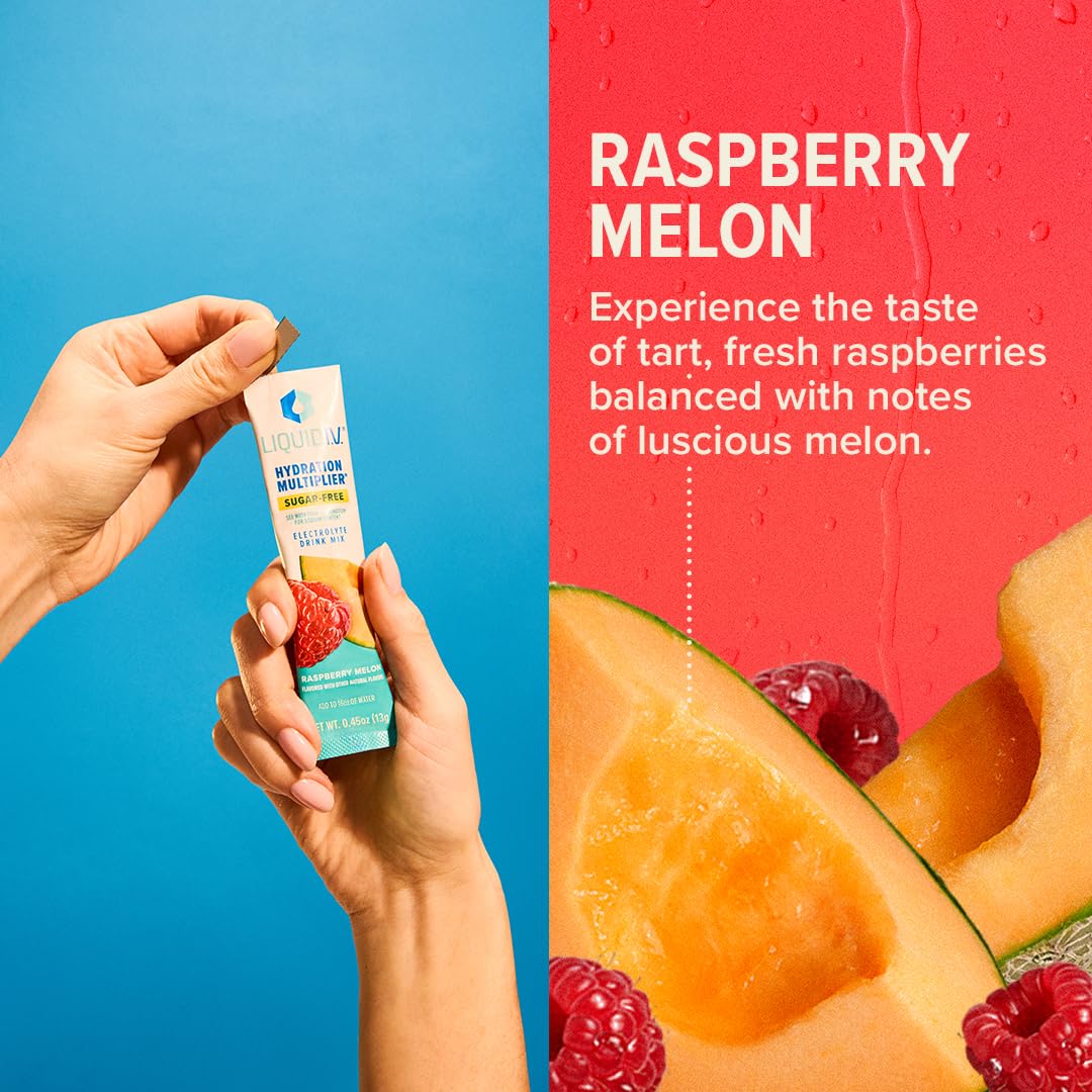 Liquid I.V. Sugar-Free Hydration Multiplier - Raspberry Melon - Hydration Powder Packets