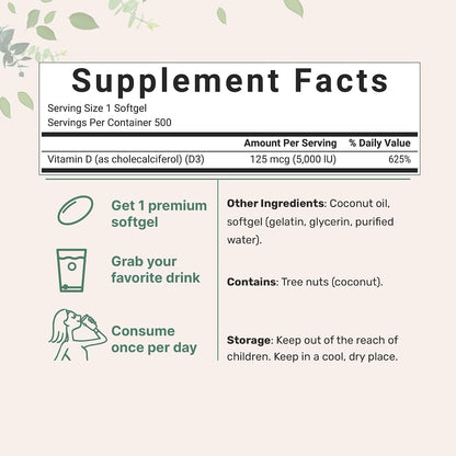 Micro Ingredients Super Vitamin K Complex (K2 MK7 + MK4 & K1) & Vitamin D3 5,000 IU Bundle Pack - Easily Absorbed K Vitamins, Active Menaquinone Complex - Vitamin D as Cholecalciferol