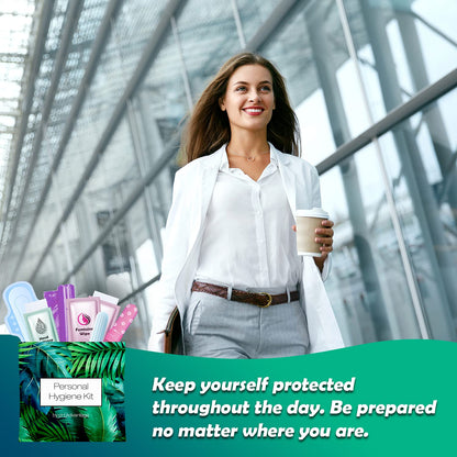 Menstrual Kit All-in-One - Convenience on The Go - Single Period Kit Pack for Travelling, Tweens