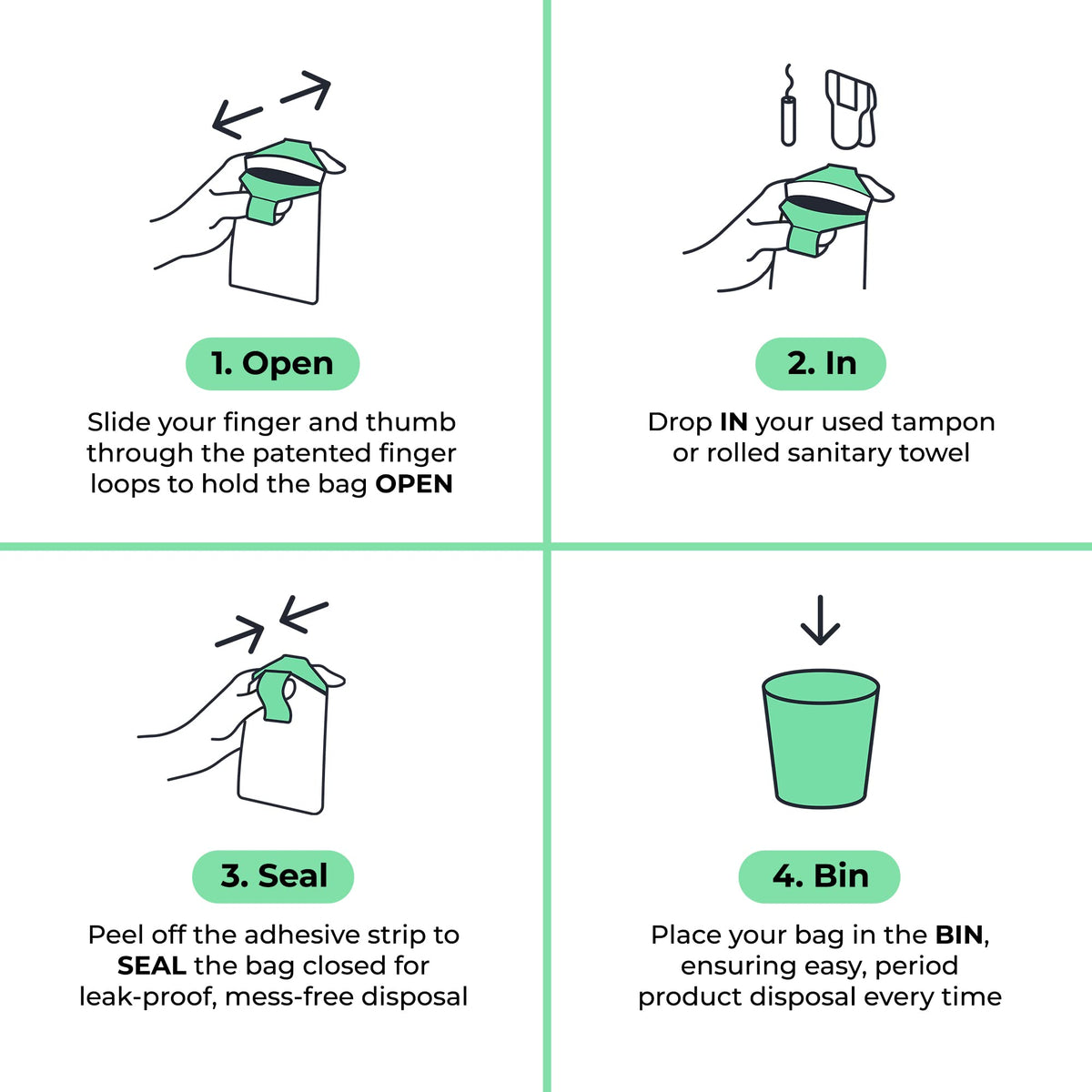 Fab Little Bag Starter Plus Pack - 45 Sanitary Disposal Bags Plus Recyclable Refill Pack