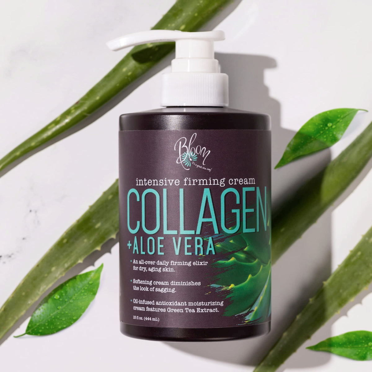 BLOOM Collagen Cream + Aloe Vera Moisturizer Body Lotion & Face Cream - Dry Skin