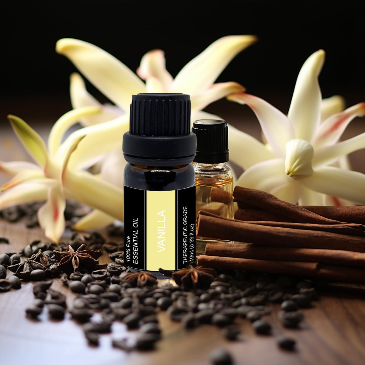 Wehnniee 3pcs Aroma Essential Oils Set- 3 x 10 ml (Coffee, Vanilla, Garnetberry)