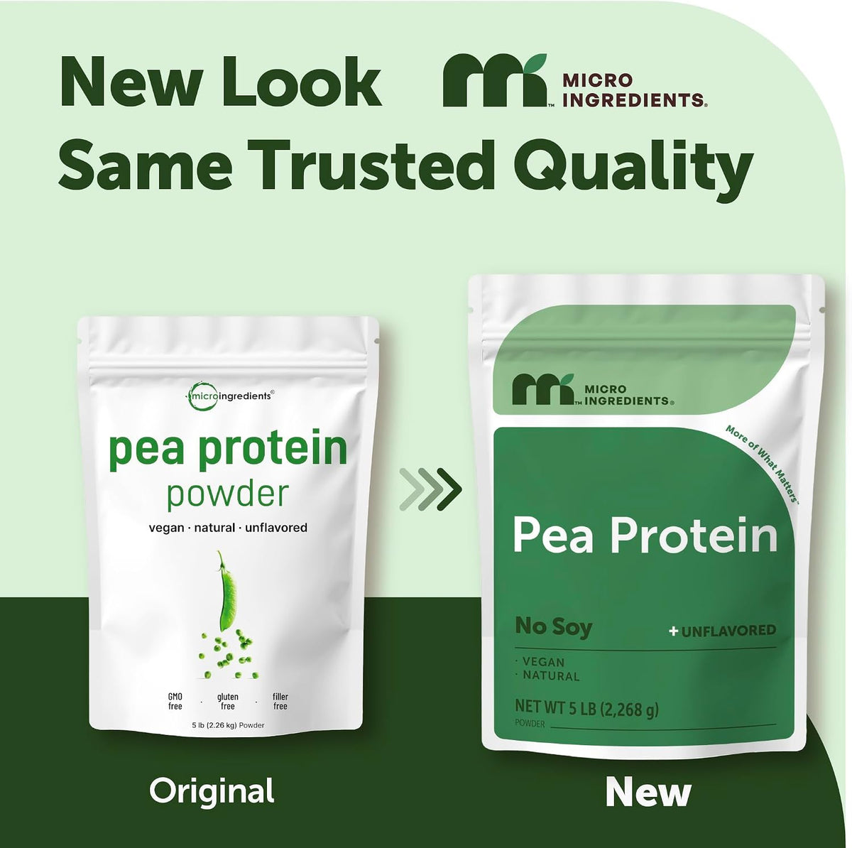 Micro Ingredients North American Grown, Pea Protein Powder, 5 Pounds - Plant Based, Unflavored - Complete Vegan Protein Source with BCAAs & EAAs – 27g Serving - Non-GMO, Keto Friendly