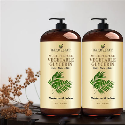 Handcraft Blends Vegetable Glycerin for Skin and Hair 28 oz - Pure Vegetable Glycerin Liquid
