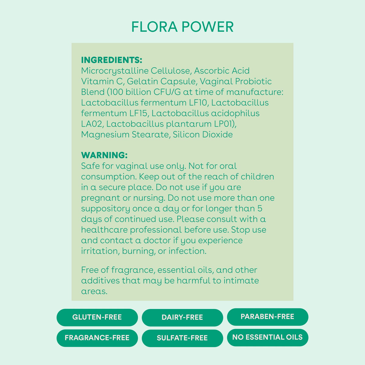 Love Wellness Flora Power & Good Girl Probiotics - Vaginal Suppositories & Prebiotics for Women