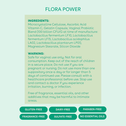 Love Wellness Flora Power & Good Girl Probiotics - Vaginal Suppositories & Prebiotics for Women