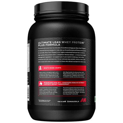 Protein Powder for Weight Loss - MuscleTech Nitro-Tech Ripped - Whey Protein Powder