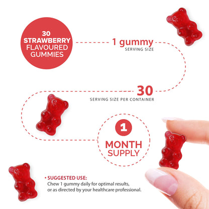 Kids Iron Gummies - Iron Supplement for Kids - Energy & Immune System - Vegan