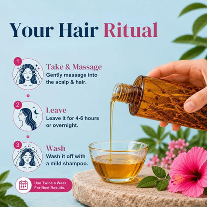 VEDA Active Herbs Hair Oil - Hair Growth Oil - Infused with Herbs - 200ml