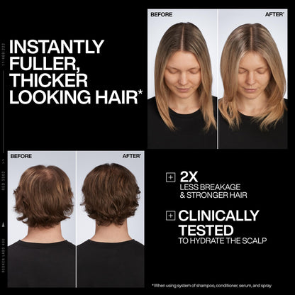 Redken Acidic Grow Full System Scalp & Hair Serum - Lightweight Leave-In Treatment for Rebalanced, Healthy-Looking Scalp and Fuller, Thicker Hair, With Azelaic Acid, 1.5 Fl Oz