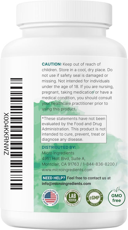 Micro Ingredients Super Enzymes with Prebiotics & Probiotics, 240 Veggie Capsules - Digestive Enzymes for Women & Men - Probiotic, Bromelain, Psyllium Husk & More - Immune & Gut Health Support*