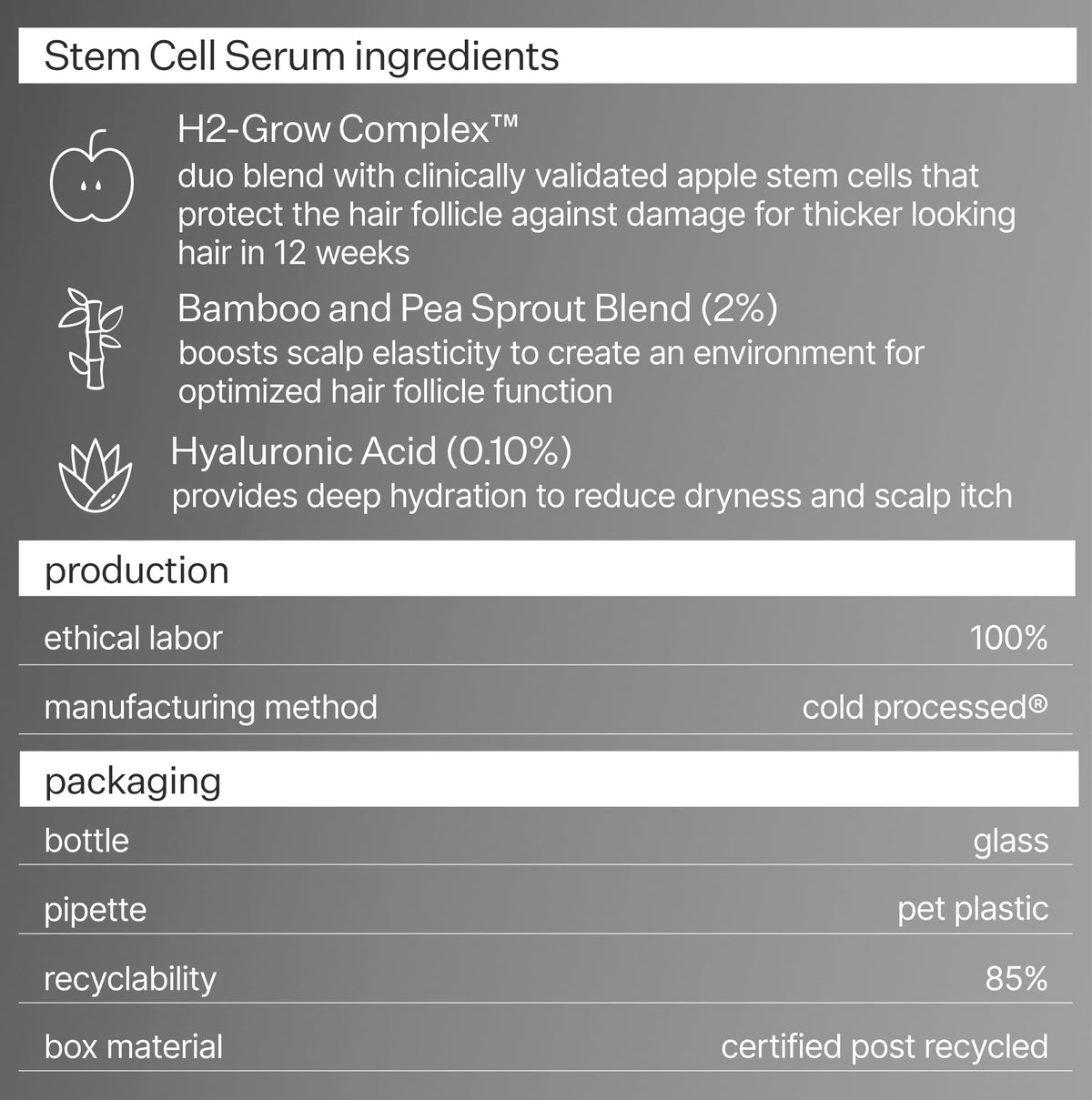Act+ Acre Cold Processed Stem Cell Scalp Serum - For Thicker, Fuller Looking Hair - Apple Stem Cells, Bamboo Extract, Aloe Vera - Strengthen, Hydrate, Reduce Shedding - Vegan, Color Safe - 1 fl oz.