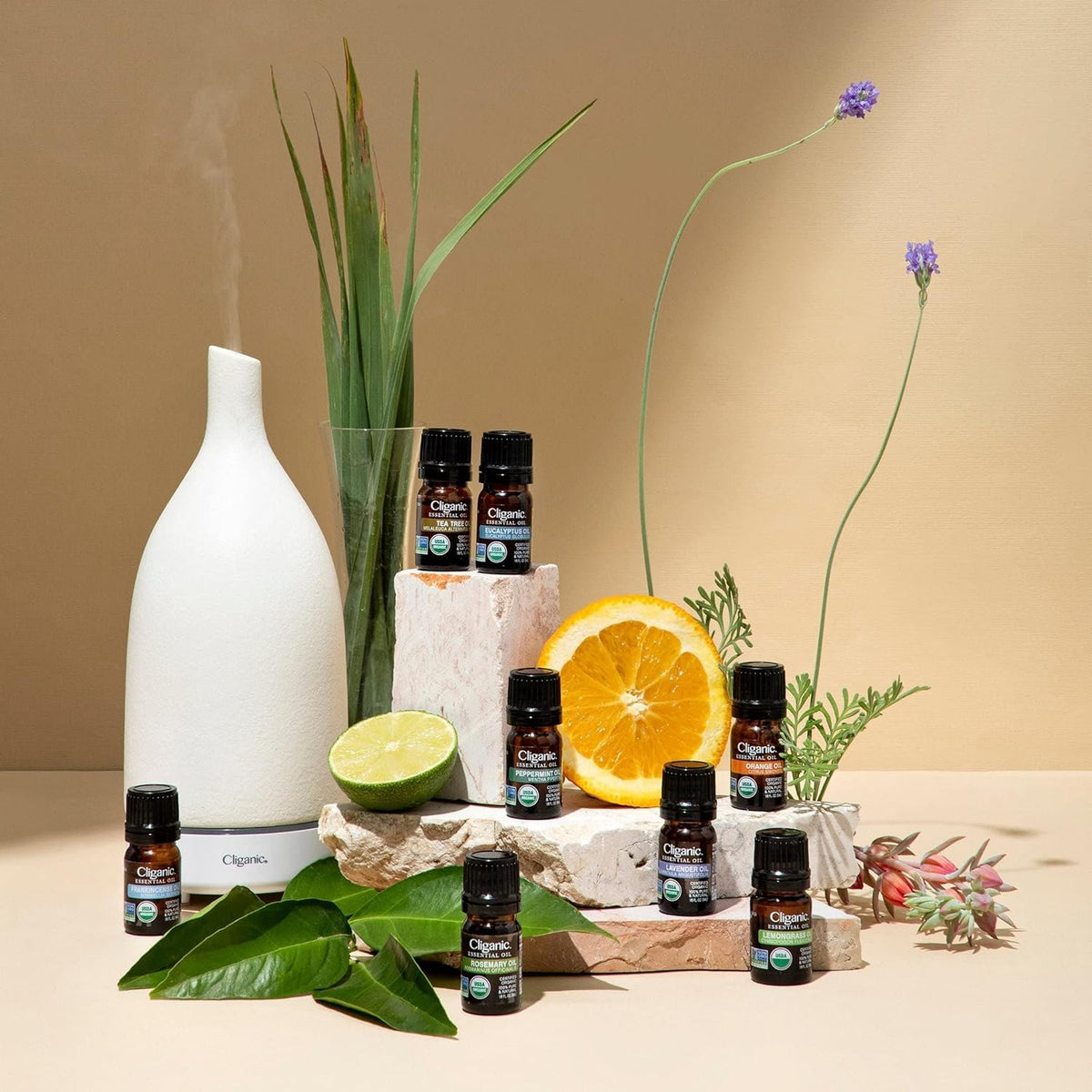 Cliganic Organic Rosemary Essential Oil for Hair, Skin, Aromatherapy - 100% Pure Natural Undiluted