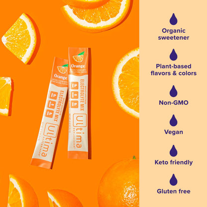 Ultima Replenisher Daily Electrolyte Drink Mix - Orange, 20 Stickpacks - Hydration